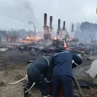 Крупный техногенный пожар тушили 16 расчетов в Приамурье