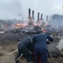 Крупный техногенный пожар тушили 16 расчетов в Приамурье